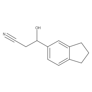 3-(2,3-dihydro-1H-inden-5-yl)-3-hydroxypropanenitrile结构式