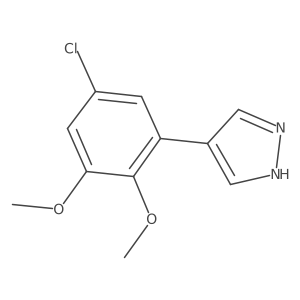 4-(5-chloro-2,3-dimethoxyphenyl)-1H-pyrazole Structure