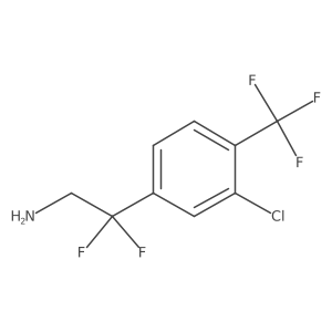 2-[3-Chloro-4-(trifluoromethyl)phenyl]-2,2-difluoroethan-1-amine Structure
