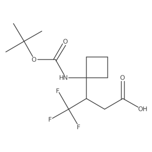 3-(1-{[(Tert-butoxy)carbonyl]amino}cyclobutyl)-4,4,4-trifluorobutanoic acid Structure