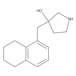 3-[(5,6,7,8-Tetrahydronaphthalen-1-yl)methyl]pyrrolidin-3-ol Structure
