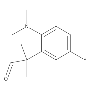 2-[2-(Dimethylamino)-5-fluorophenyl]-2-methylpropanal Structure