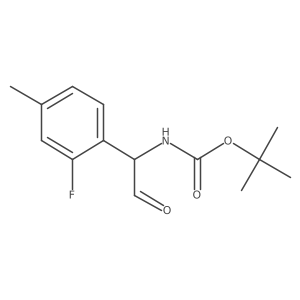 tert-butyl N-[1-(2-fluoro-4-methylphenyl)-2-oxoethyl]carbamate结构式