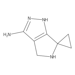 4',5'-Dihydro-1'H-spiro[cyclopropane-1,6'-pyrrolo[3,4-C]pyrazol]-3'-amine结构式
