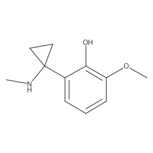 2-Methoxy-6-[1-(methylamino)cyclopropyl]phenol Structure