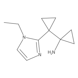 1-[1-(1-ethyl-1H-imidazol-2-yl)cyclopropyl]cyclopropan-1-amine Structure