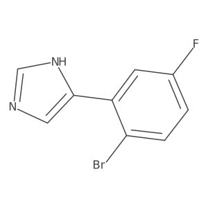 4-(2-bromo-5-fluorophenyl)-1H-imidazole结构式