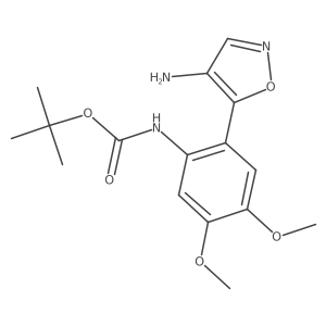 tert-butyl N-[2-(4-amino-1,2-oxazol-5-yl)-4,5-dimethoxyphenyl]carbamate结构式