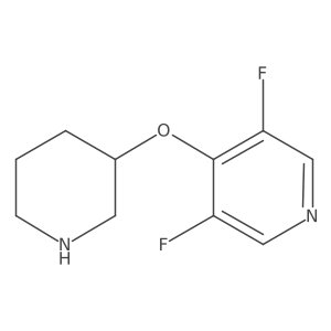 3,5-Difluoro-4-(piperidin-3-yloxy)pyridine结构式
