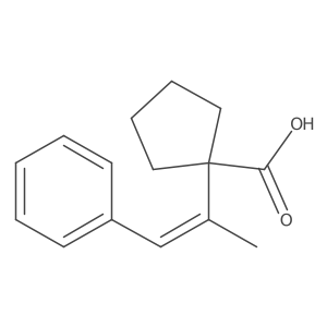 1-(1-Phenylprop-1-en-2-yl)cyclopentane-1-carboxylic acid Structure