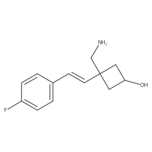 3-(Aminomethyl)-3-[2-(4-fluorophenyl)ethenyl]cyclobutan-1-ol Structure