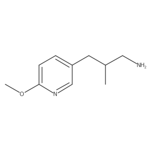 (2R)-3-(6-Methoxypyridin-3-yl)-2-methylpropan-1-amine结构式