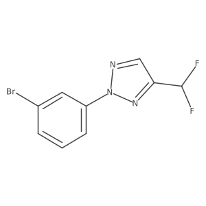 2-(3-Bromophenyl)-4-(difluoromethyl)triazole结构式
