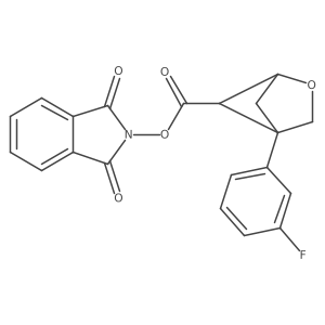 1,3-dioxo-2,3-dihydro-1H-isoindol-2-yl 4-(3-fluorophenyl)-2-oxabicyclo[2.1.1]hexane-5-carboxylate Structure