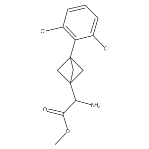 Methyl 2-amino-2-[3-(2,6-dichlorophenyl)-1-bicyclo[1.1.1]pentanyl]acetate Structure