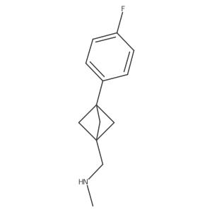 {[3-(4-Fluorophenyl)bicyclo[1.1.1]pentan-1-yl]methyl}(methyl)amine结构式