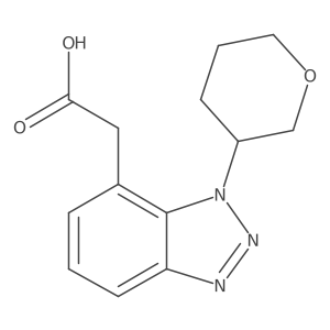 2-[1-(oxan-3-yl)-1H-1,2,3-benzotriazol-7-yl]acetic acid Structure