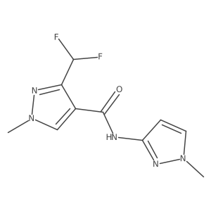 3-(difluoromethyl)-1-methyl-N-(1-methyl-1H-pyrazol-3-yl)-1H-pyrazole-4-carboxamide结构式