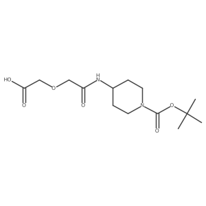 2-[({1-[(Tert-butoxy)carbonyl]piperidin-4-yl}carbamoyl)methoxy]acetic acid Structure