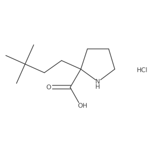 2-(3,3-Dimethylbutyl)pyrrolidine-2-carboxylic acid;hydrochloride Structure