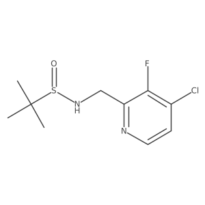 N-[(4-chloro-3-fluoropyridin-2-yl)methyl]-2-methylpropane-2-sulfinamide结构式