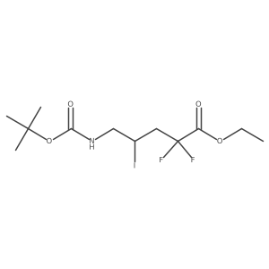 Ethyl5-{[(tert-butoxy)carbonyl]amino}-2,2-difluoro-4-iodopentanoate Structure