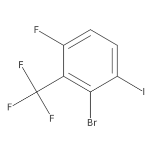 2-Bromo-4-fluoro-1-iodo-3-(trifluoromethyl)benzene结构式