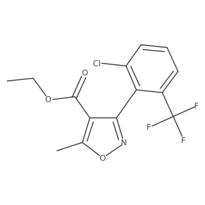 Ethyl 3-[2-Chloro-6-(trifluoromethyl)phenyl]-5-methylisoxazole-4-carboxylate结构式