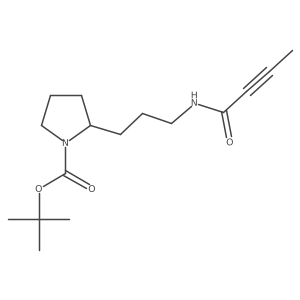 Tert-butyl 2-[3-(but-2-ynamido)propyl]pyrrolidine-1-carboxylate结构式