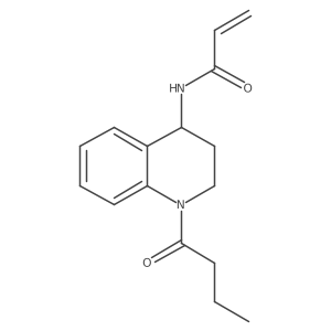 N-(1-Butanoyl-3,4-dihydro-2H-quinolin-4-yl)prop-2-enamide结构式