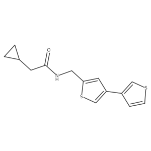 N-({[3,3'-bithiophene]-5-yl}methyl)-2-cyclopropylacetamide Structure