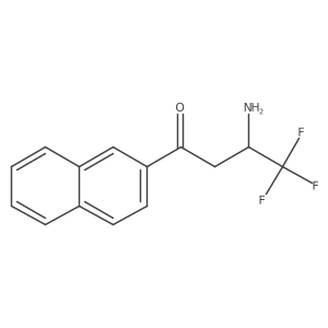 3-Amino-4,4,4-trifluoro-1-(naphthalen-2-yl)butan-1-one结构式