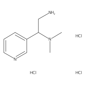 [2-Amino-1-(pyridin-3-yl)ethyl]dimethylamine trihydrochloride结构式