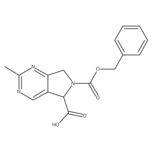 6-[(benzyloxy)carbonyl]-2-methyl-5H,6H,7H-pyrrolo[3,4-d]pyrimidine-5-carboxylic acid Structure