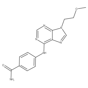 4-{[9-(2-methoxyethyl)-9H-purin-6-yl]amino}benzamide Structure