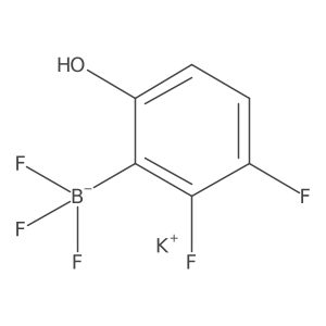 Potassium (2,3-difluoro-6-hydroxyphenyl)trifluoroborate结构式