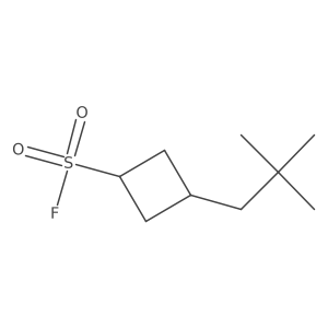 3-(2,2-Dimethylpropyl)cyclobutane-1-sulfonyl fluoride结构式