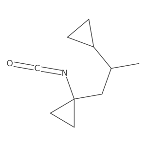 1-(2-Cyclopropylpropyl)-1-isocyanatocyclopropane Structure