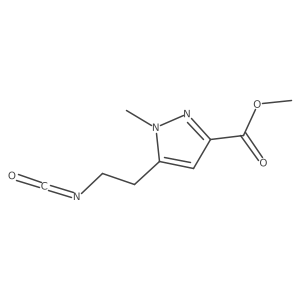 methyl 5-(2-isocyanatoethyl)-1-methyl-1H-pyrazole-3-carboxylate Structure