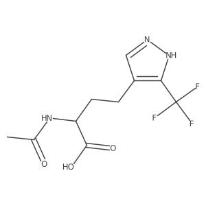 (2R)-2-acetamido-4-[3-(trifluoromethyl)-1H-pyrazol-4-yl]butanoic acid Structure