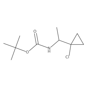 tert-butyl N-[1-(1-chlorocyclopropyl)ethyl]carbamate结构式