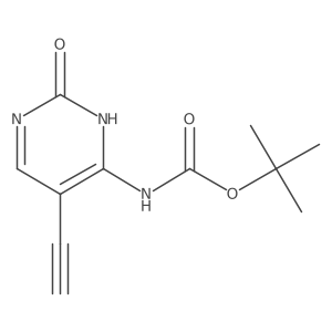tert-butyl N-(5-ethynyl-2-oxo-1,2-dihydropyrimidin-4-yl)carbamate结构式