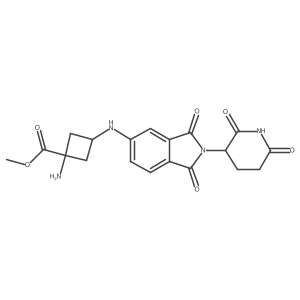 methyl (1r,3r)-1-amino-3-{[2-(2,6-dioxopiperidin-3-yl)-1,3-dioxo-2,3-dihydro-1H-isoindol-5-yl]amino}cyclobutane-1-carboxylate结构式