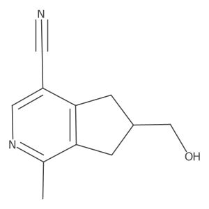 6-(Hydroxymethyl)-1-methyl-6,7-dihydro-5H-cyclopenta[c]pyridine-4-carbonitrile结构式