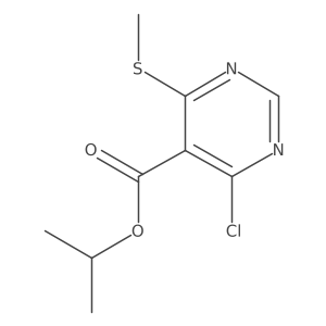 Isopropyl 4-chloro-6-(methylthio)pyrimidine-5-carboxylate结构式