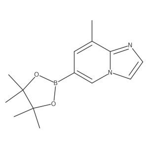 8-Methyl-6-(4,4,5,5-tetramethyl-1,3,2-dioxaborolan-2-yl)imidazo[1,2-a]pyridine结构式