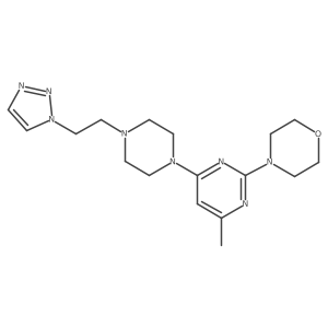 4-(4-methyl-6-{4-[2-(1H-1,2,3-triazol-1-yl)ethyl]piperazin-1-yl}pyrimidin-2-yl)morpholine Structure