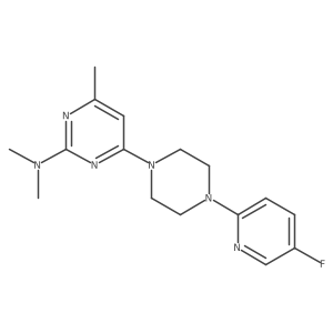 4-[4-(5-fluoropyridin-2-yl)piperazin-1-yl]-N,N,6-trimethylpyrimidin-2-amine结构式