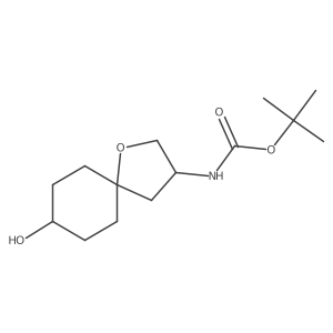 tert-Butyl (8-hydroxy-1-oxaspiro[4.5]decan-3-yl)carbamate Structure