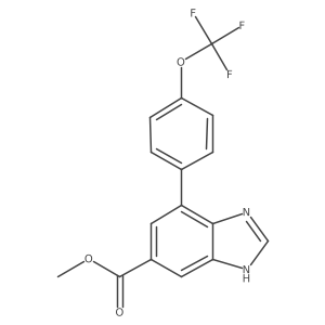 Methyl 4-[4-(Trifluoromethoxy)phenyl]benzimidazole-6-carboxylate Structure